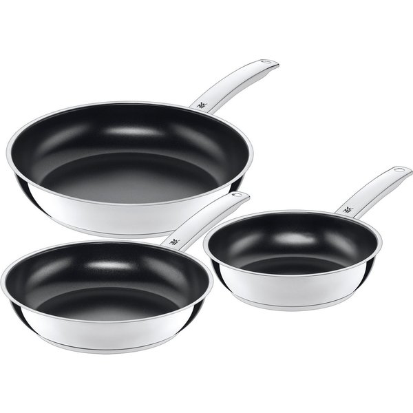 WMF Pfannen-Set Durado, Pfannenset Induktion, robuste keramische Antihaftversiegelung, Cromargan® Edelstahl Rostfrei 18/10 (Set, 3-tlg., 3x Bratpfannen Ø 20/24/