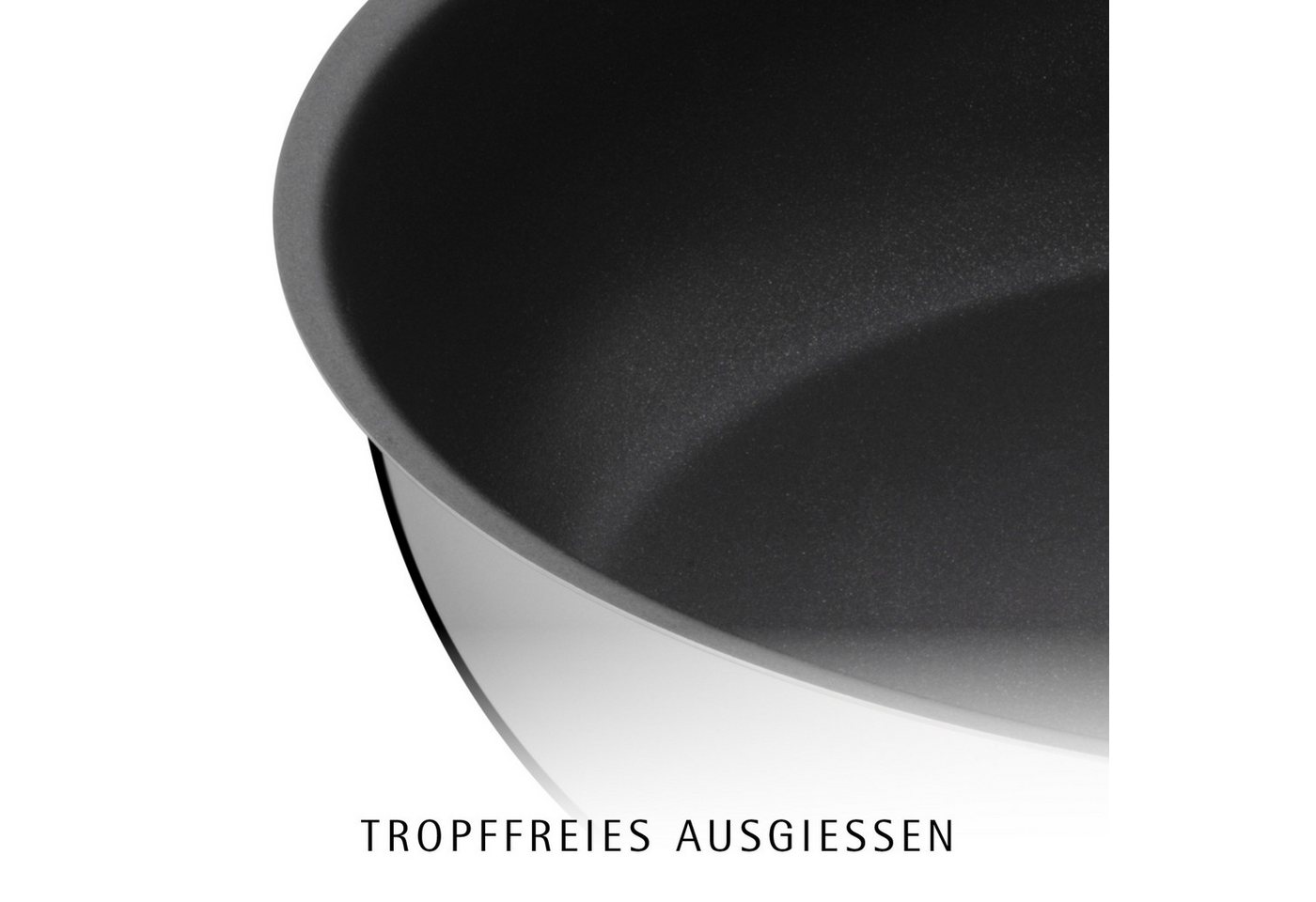 WMF Pfannen-Set Inspiration, Pfannenset Induktion, herausragende Antihaftversiegelung, Cromargan® Edelstahl Rostfrei 18/10 (Set, 3-tlg., 3x Bratpfannen Ø 20/24/ – Bild 4 von 5