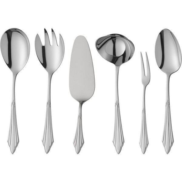WMF Salatbesteck Fächer Salatbesteck, 2-teilig (1x Salatgabel, 1x Servierlöffel, 2-tlg., 1x Salatgabel, 1x Servierlöffel)