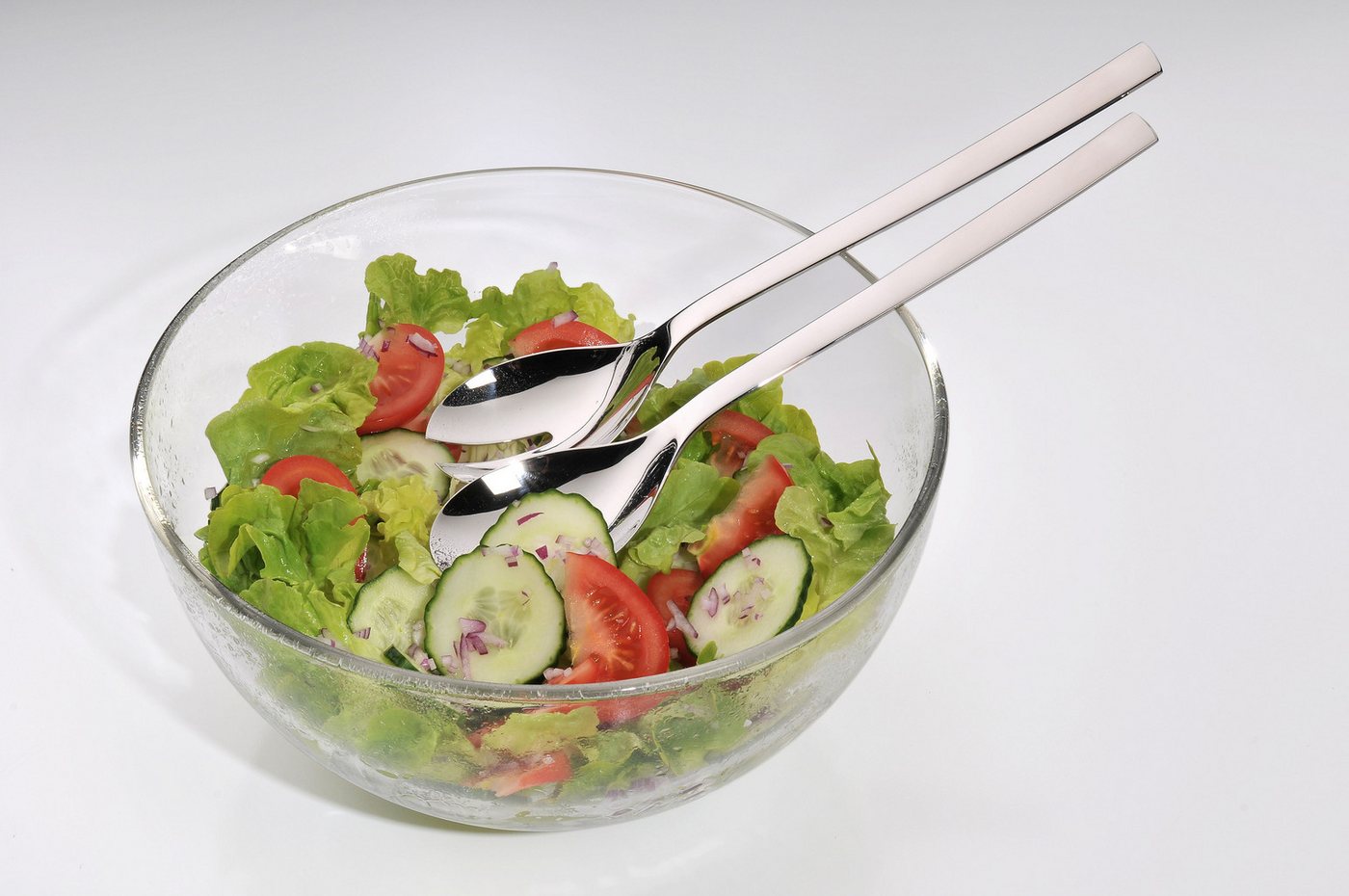 WMF Salatbesteck Nuova (Set, 4-tlg), 2x Salatbesteck, Servierlöffel 25 cm, Serviergabel 20 cm, Cromargan – Bild 5 von 5