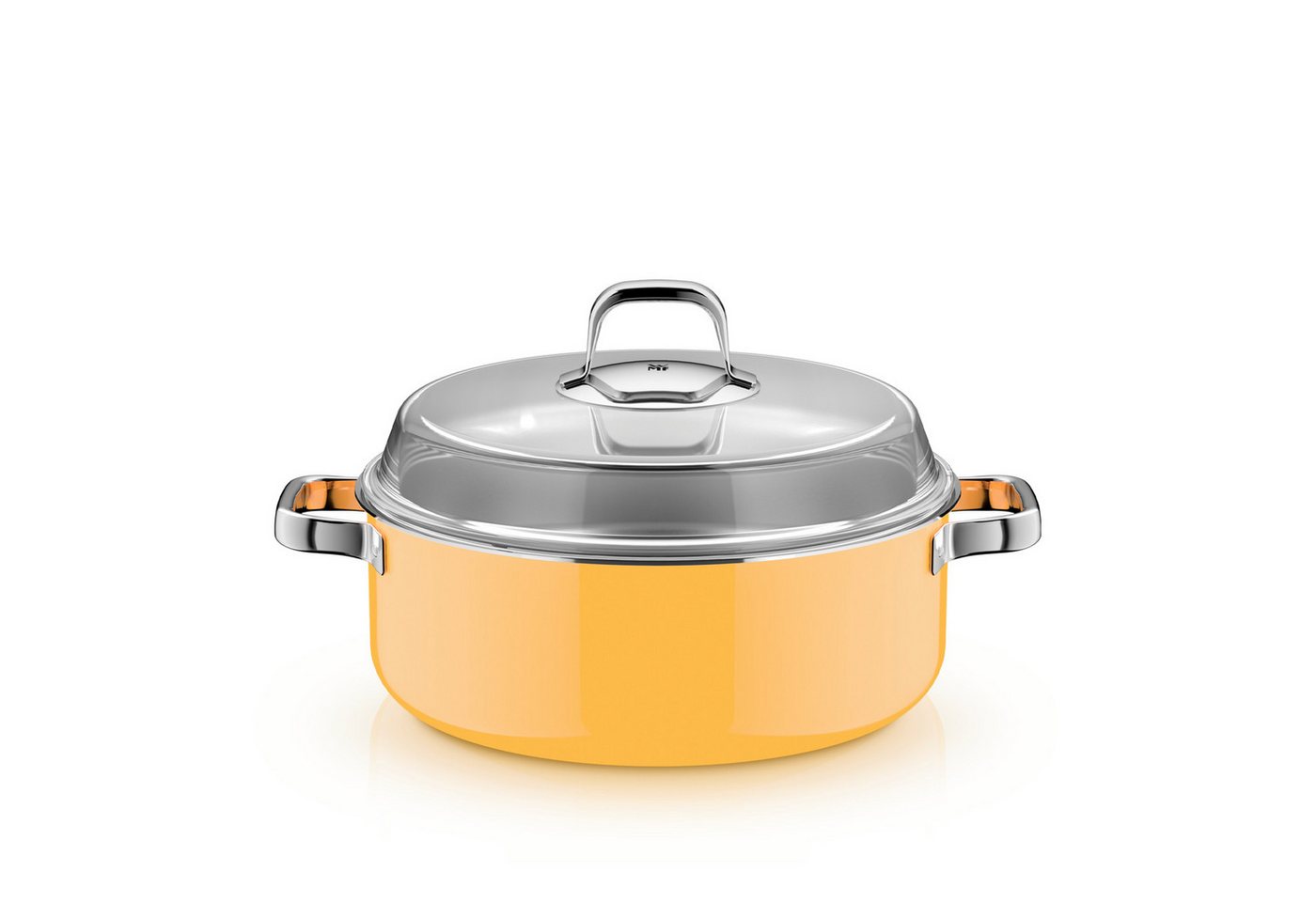 WMF Schmortopf Fusiontec Mineral Pro, Schmortopf mit Deckel, 28 cm, Mango Yellow, Fusiontec (Induktionsgeeignet, 1-tlg., 28 cm), Made in Germany – Bild 2 von 4