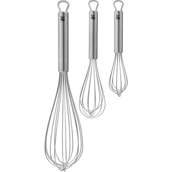 WMF Schneebesen Profi Plus, 3-tlg. Set, Aufbewahrungsösen, spülmaschinengeeignet, robust und langlebig