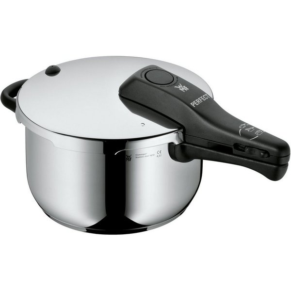 WMF Schnellkochtopf Perfect Dampfkochtopf, Cromargan® Edelstahl Rostfrei 18/10, Kochanzeige, Sicherheitssystem, einfache Reinigung