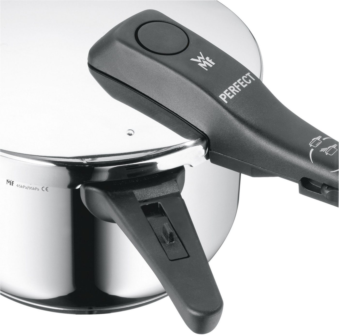 WMF Schnellkochtopf Perfect Dampfkochtopf, Cromargan® Edelstahl Rostfrei 18/10, Kochanzeige, Sicherheitssystem, einfache Reinigung – Bild 3 von 5