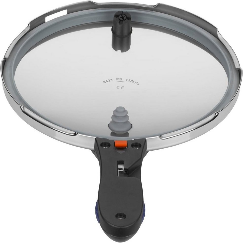 WMF Schnellkochtopfdeckel Perfect Plus Deckel mit Griff, 22 cm, (Ersatzdeckel für Schnellkochtopf, 1-tlg., 2 Kochstufen), Kunststoffgriff – Bild 3 von 5