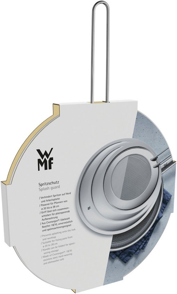 WMF Spritzschutzdeckel, (1-tlg), passend für 20/24/28 cm Pfannen, klappbarer Griff, backofenfest – Bild 4 von 4