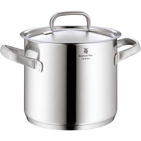WMF Suppentopf Gourmet Plus Gemüsetopf mit Deckel, 24 cm, Cromargan® Edelstahl rostfrei 18/10 (1-tlg., 1x Gemüsetopf mit Deckel 24 cm (Volumen 8,8l, Höhe 22 cm)