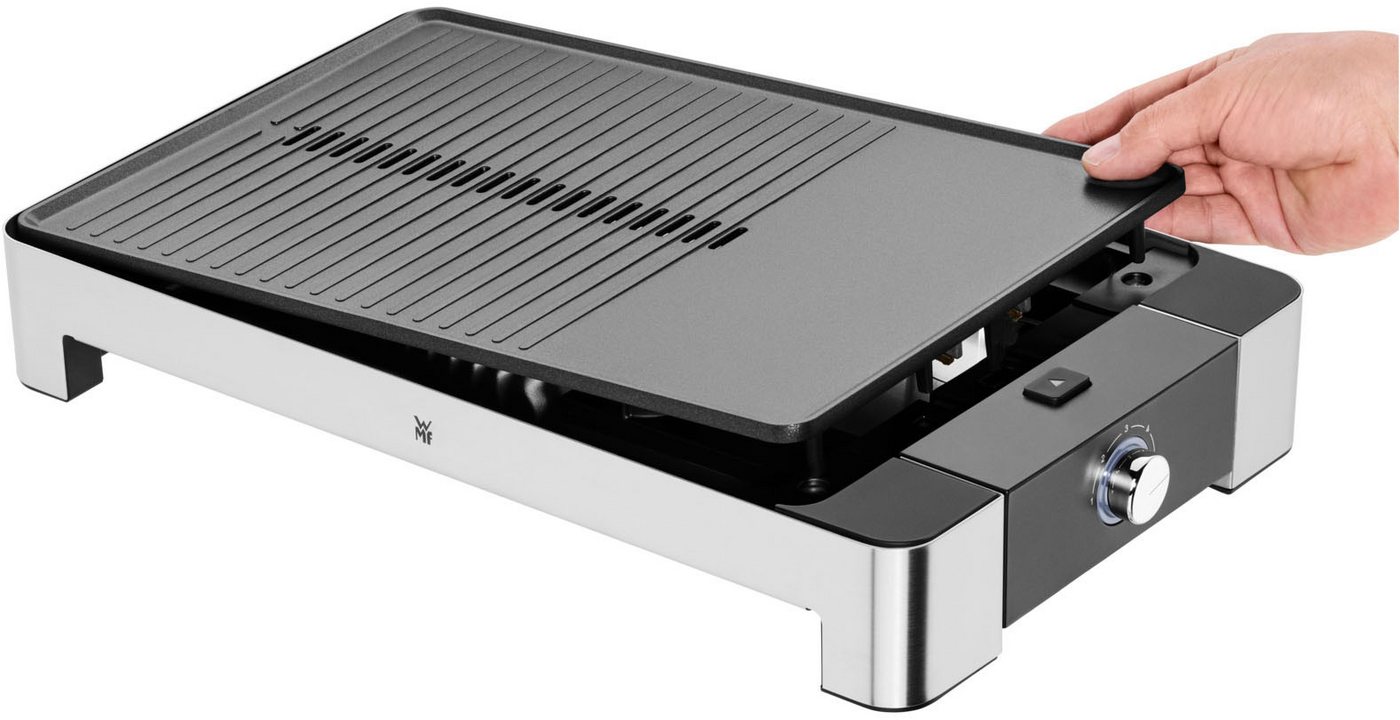 WMF Tischgrill LONO flach & gerippt, 2300 W, stufenlose Temperatureinstellung, antihaftbeschichtete Grillplatte – Bild 5 von 5