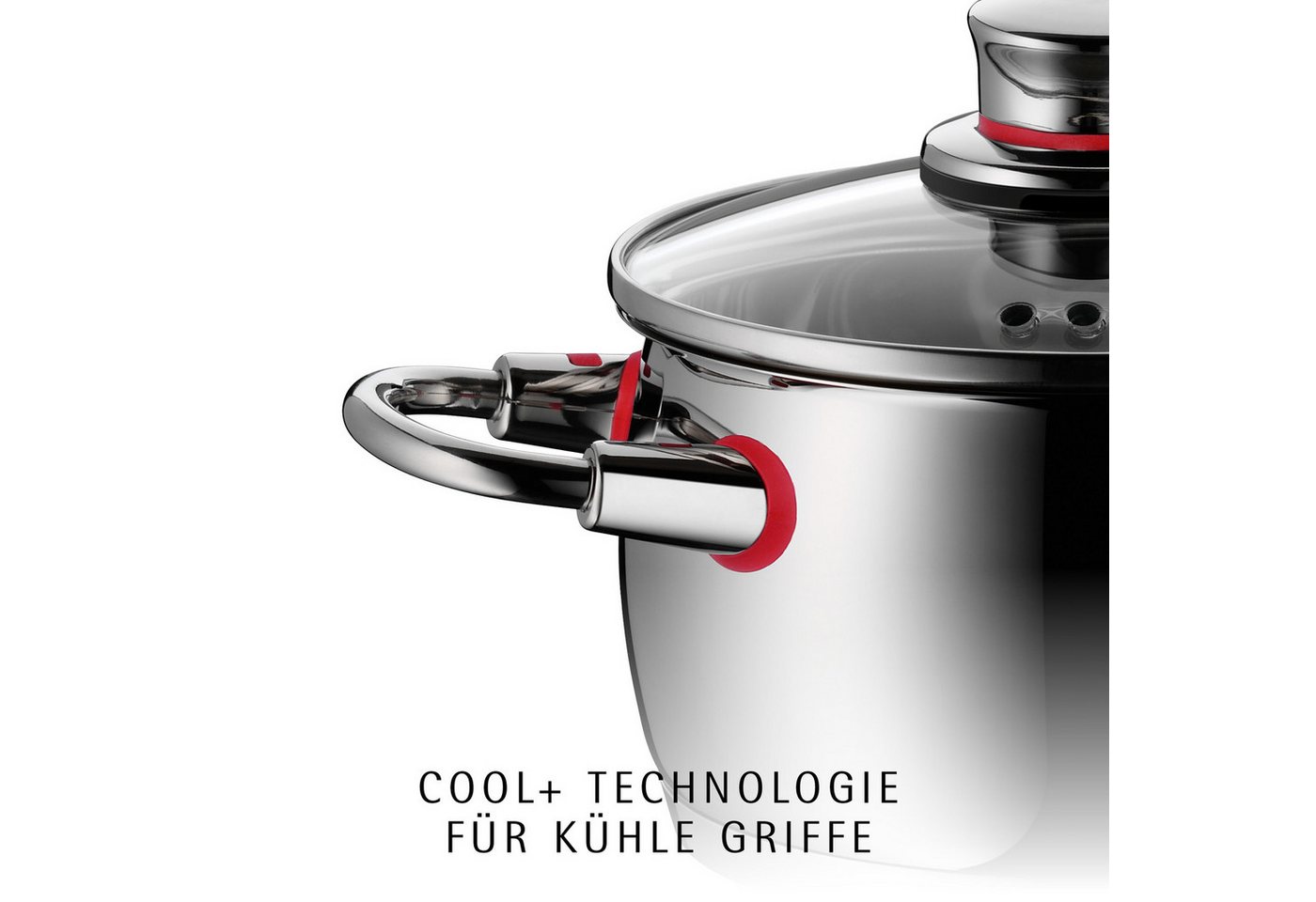 WMF Topf-Set Quality One Induktion 5-teilig, Kochtopf Set mit Glasdeckel, Cromargan® Edelstahl Rostfrei 18/10 (Set, 5-tlg., Bratentopf Ø 20 cm, Fleischtopf Ø 16 – Bild 2 von 5