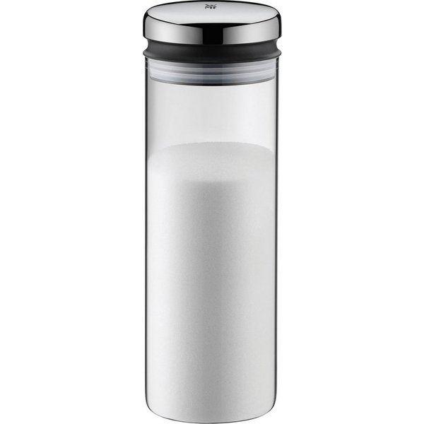 WMF Vorratsglas Depot, Cromargan® Edelstahl Rostfrei 18/10, Glas, Kunststoff, (1-tlg), verschließt aromadicht