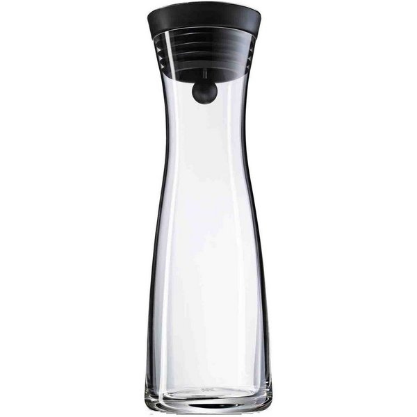 WMF Wasserkaraffe Basic für Kalt- und Warmgetränke, Silikonrand, 1 l Fassungsvermögen, Close-Up-Verschluss ink. integriertem Sieb, spülmaschinengeeignet