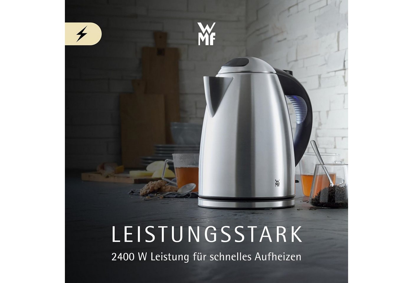 WMF Wasserkocher Stelio, 1,7 l, 2400 W, Edelstahl – Bild 2 von 5