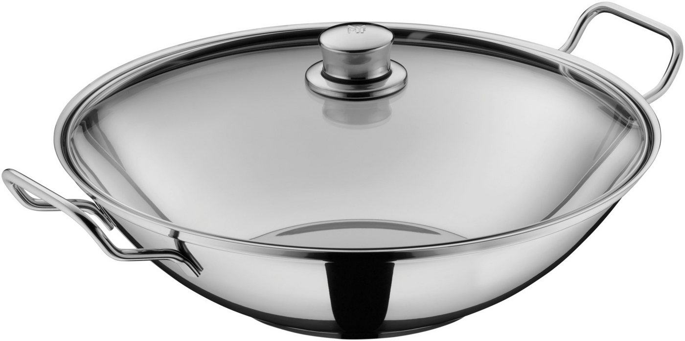 WMF Wok Party Taiwan, Cromargan Edelstahl unbeschichtet (36 cm, 1-tlg., mit Deckel und Ablagegitter), backofengeeignet – Bild 2 von 5