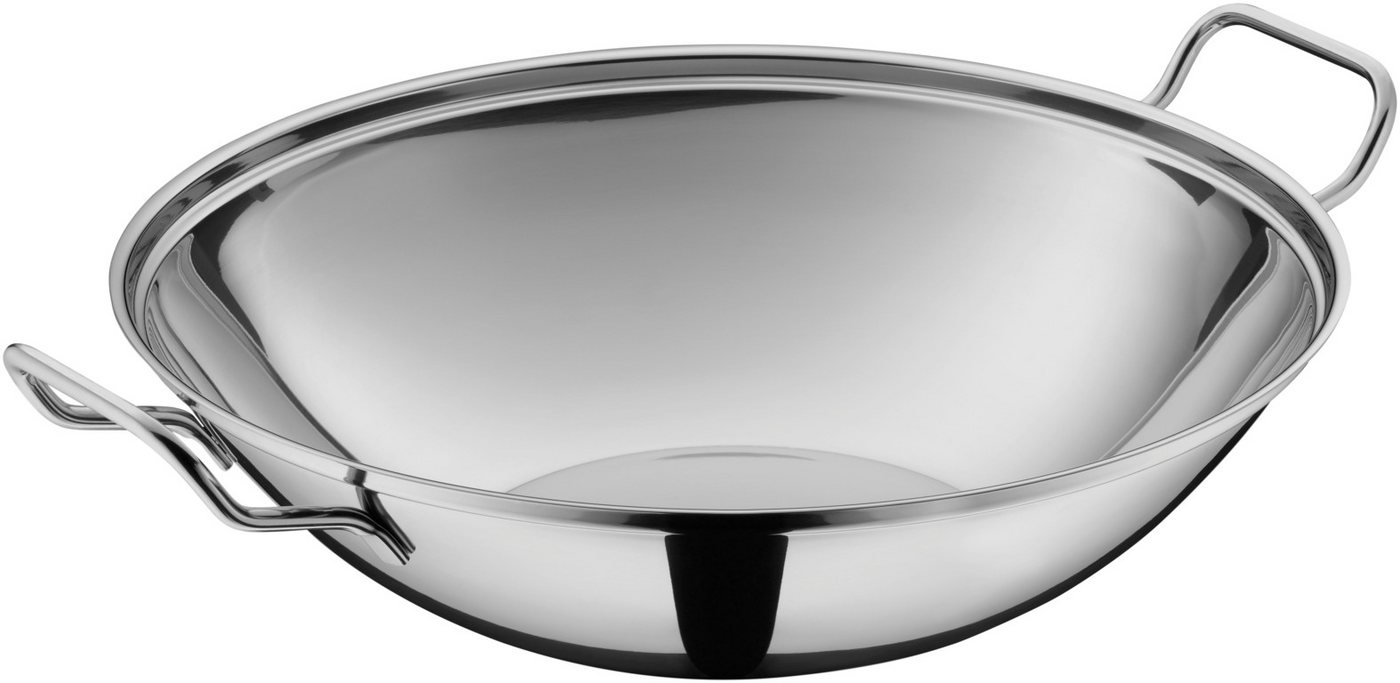 WMF Wok Party Taiwan, Cromargan Edelstahl unbeschichtet (36 cm, 1-tlg., mit Deckel und Ablagegitter), backofengeeignet – Bild 5 von 5