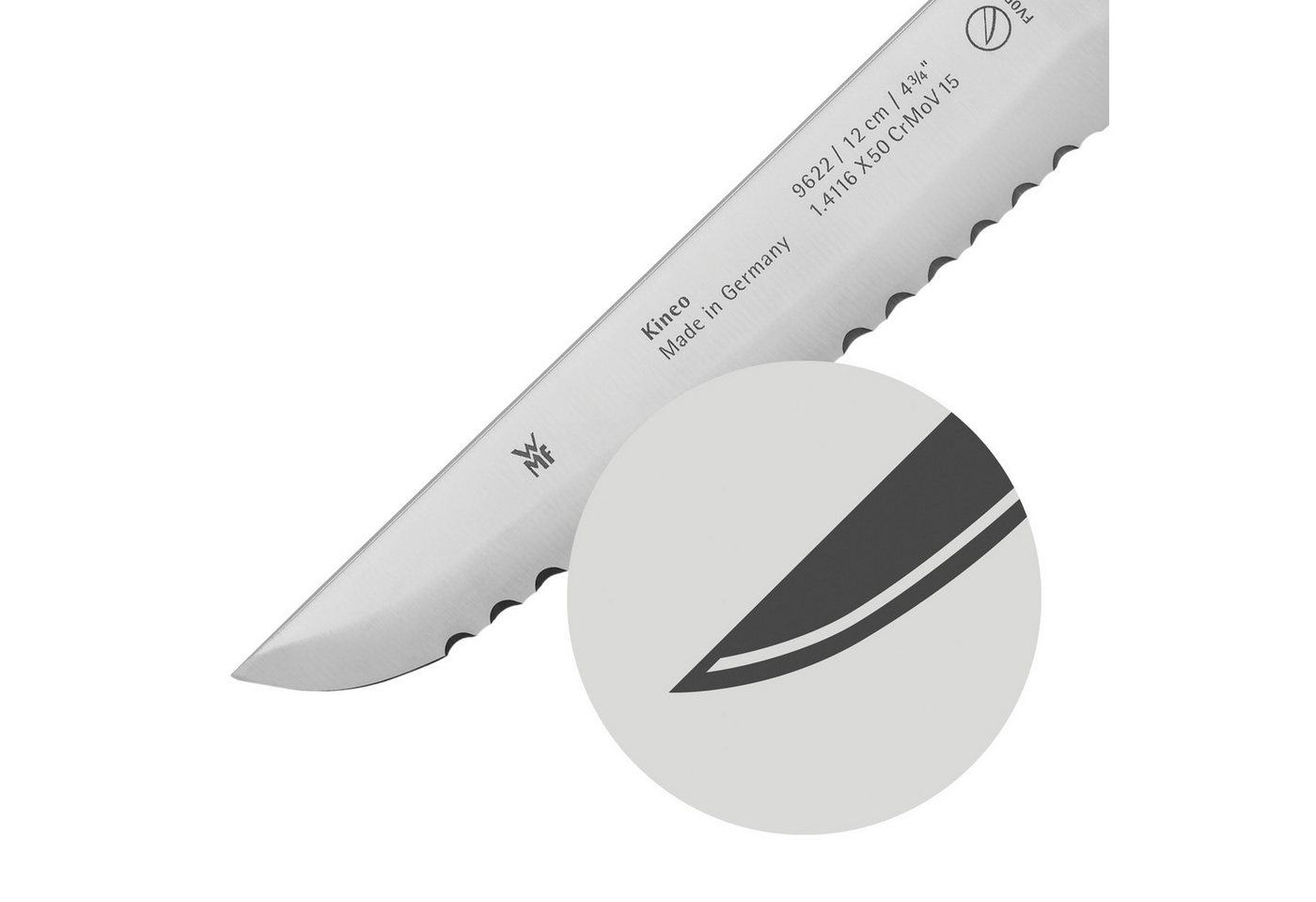 WMF Zubereitungsmesser Kineo, mit Doppelzahnung, Performance Cut Technologie, hochwertiger Edelstahl – Bild 2 von 4