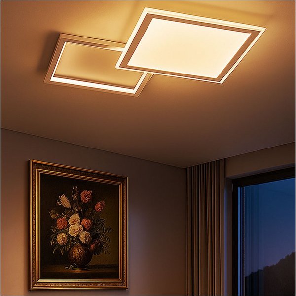 WOFI LED Deckenleuchte, LED-Leuchtmittel fest verbaut, Tageslichtweiß, LED Deckenleuchte mit Fernbedienung Deckenleuchte