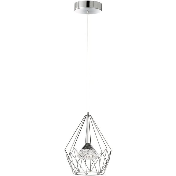 WOFI LED Pendelleuchte, Dimmer, LED fest integriert, Warmweiß, einflammig, dimmbar, Esstisch Gitter-Lampe Industrie-Design, Ø 25cm