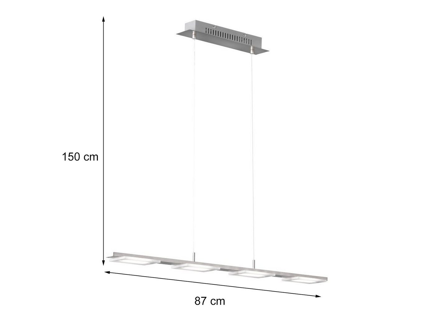 WOFI LED Pendelleuchte, LED fest integriert, Warmweiß, Esstisch, Küchen-Lampen hängend, Kücheninsel, mehrflammig, Breite 87cm – Bild 4 von 5