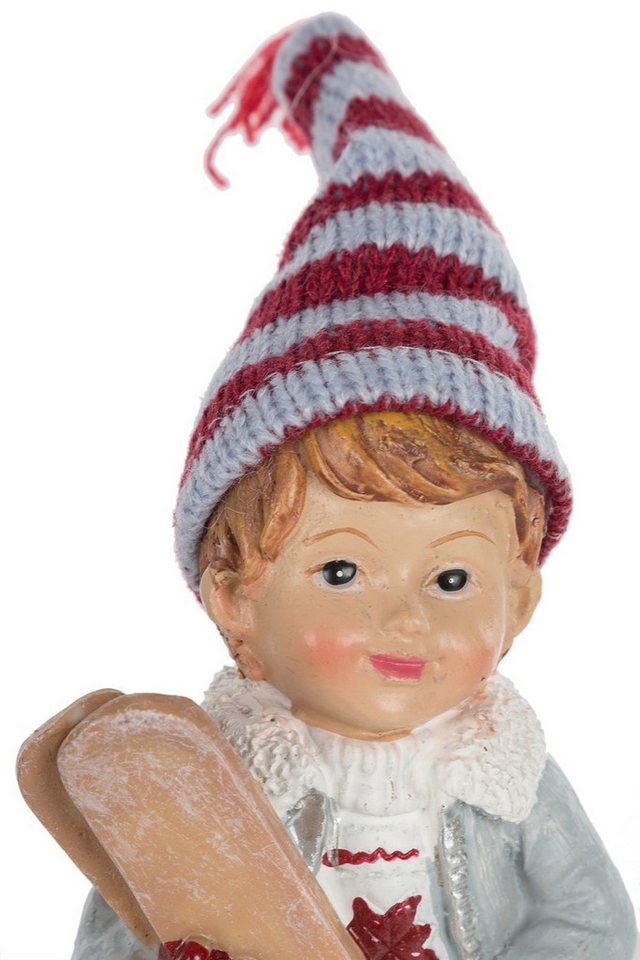 Wohnando Dekofigur Winterkinder mit Ski 2er-Set: Bezaubernde Weihnachtsdekoration – Bild 4 von 5