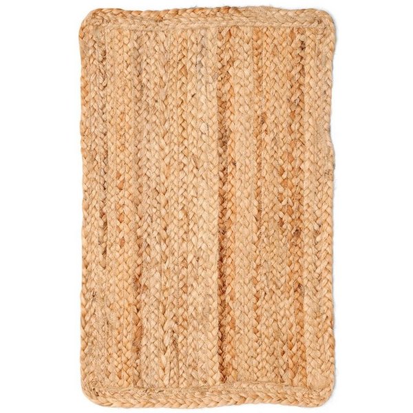 Wohnando Teppich MY-RUG Nitin, aus 100% Jute 60x40cm, rechteckig, Höhe: 10 mm, handgewebt, Natürliches Material, Boho-Stil, wendbar