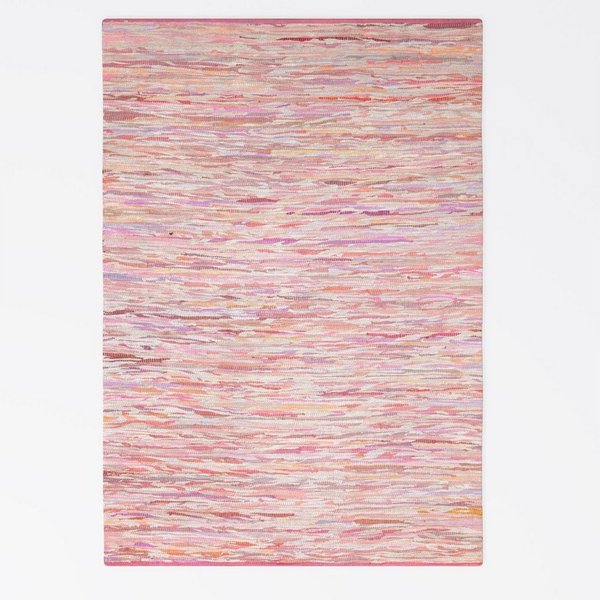 Wohnando Teppich MY-RUG Rajesh, Chindi-Teppich 110x60cm, rechteckig, Höhe: 10 mm, aus recycelten Baumwollresten, Fleckerl, handgewebt, wendbar