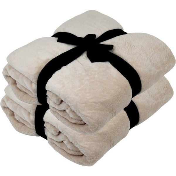 Wohndecke 2er Set Kuscheldecke 150x200 cm Fleecedecke Picknickdecke Decke weich