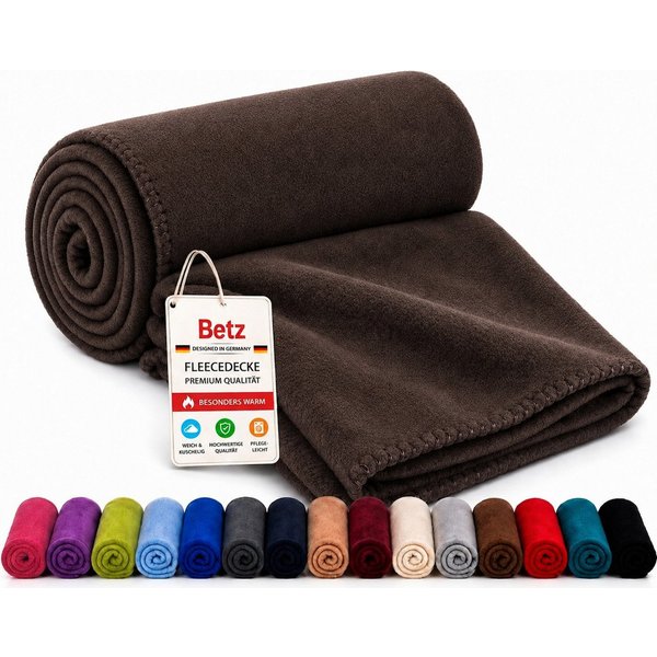 Wohndecke Betz Fleecedecke 130x170 cm 180g/m² – Weiche Wohndecke & Kuscheldecke, Betz, Leicht, wärmend & pflegeleicht