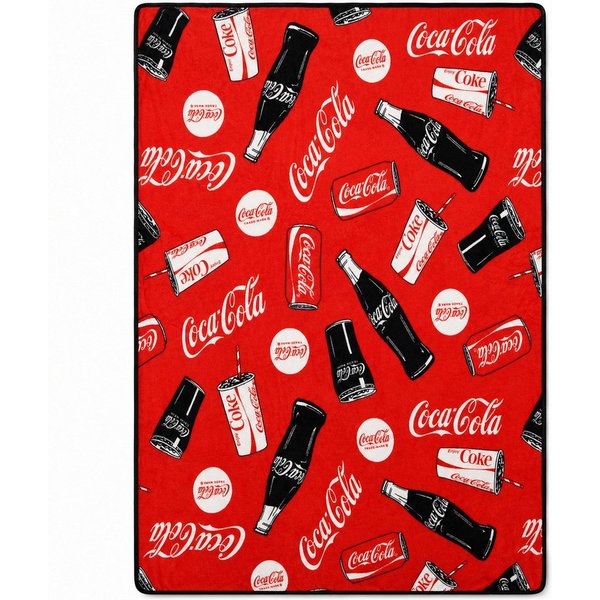 Wohndecke Coca Cola warme Fleecedecke leichte Kuscheldecke 120x150 cm, COCA COLA