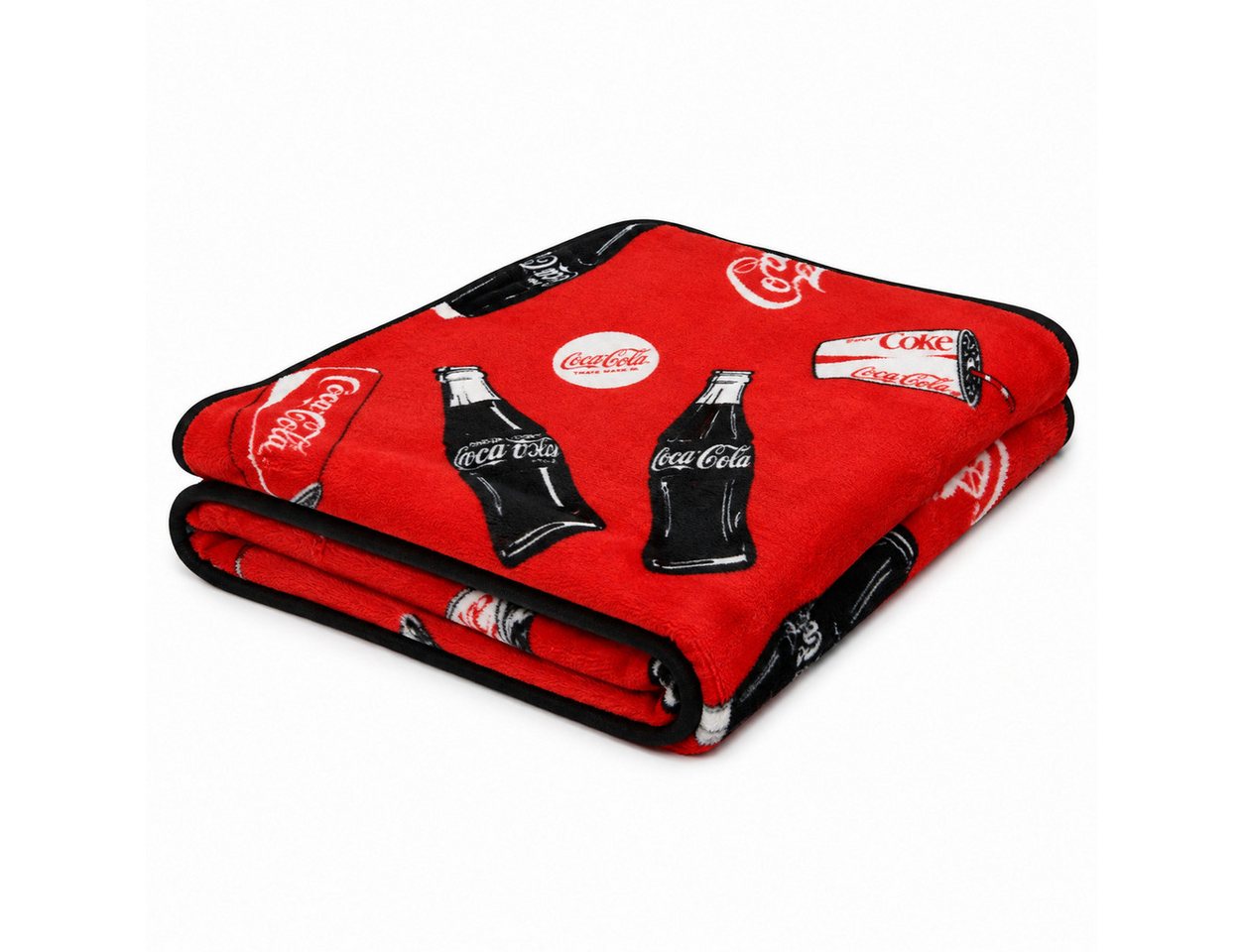 Wohndecke Coca Cola warme Fleecedecke leichte Kuscheldecke 120x150 cm, COCA COLA – Bild 2 von 5