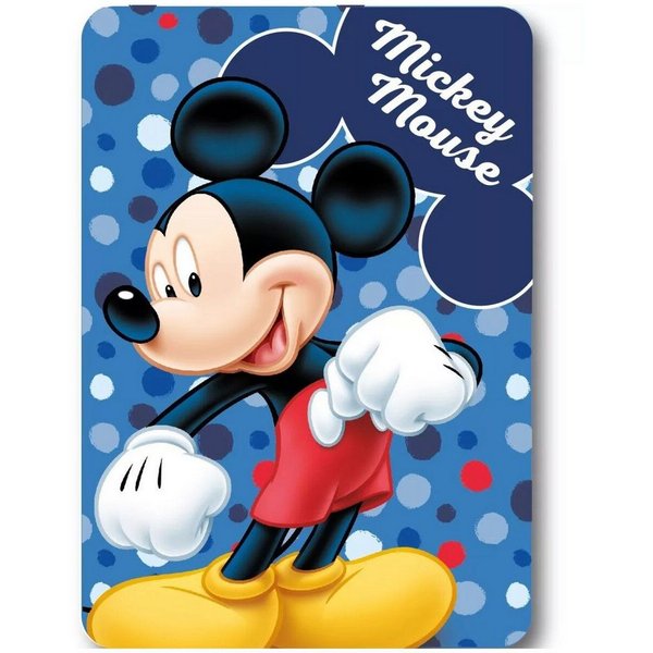 Wohndecke Disney Mickey Dots Polar-Decke 100x140cm, Disney, Geschenkidee für Mädchen und Jungen