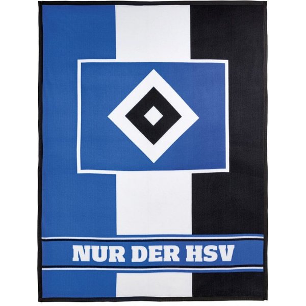 Wohndecke Hamburger SV Decke HSV Fleecedecke Blockstreifen, HSV