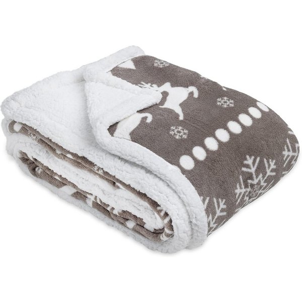 Wohndecke JEMIDI Kuscheldecke 150x200 cm, Sherpa, Norweger Design, taupe, JEMIDI