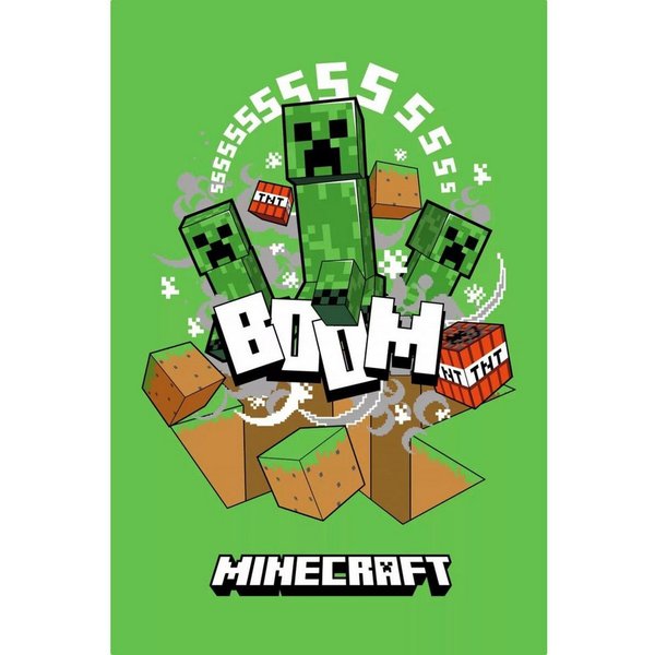 Wohndecke Minecraft Boom Creeper superweiche Polarfleece-Decke, Minecraft, Geschenkidee für Mädchen und Jungen