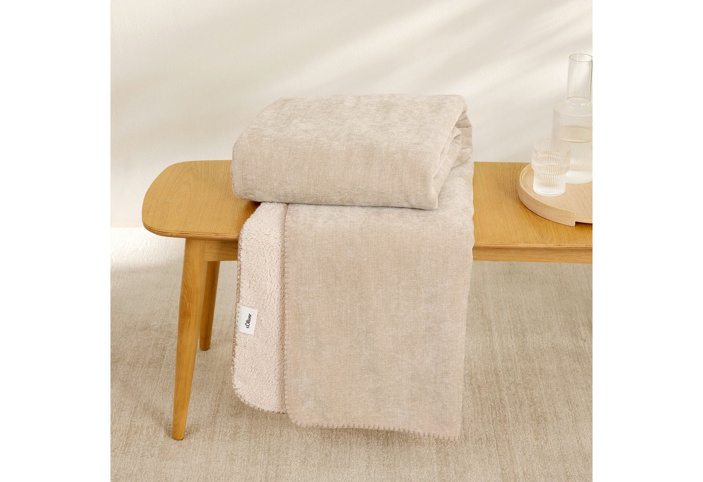 Wohndecke s.Oliver Lounge Decke, s.Oliver, trendige Doubleface-Optik – Bild 3 von 4
