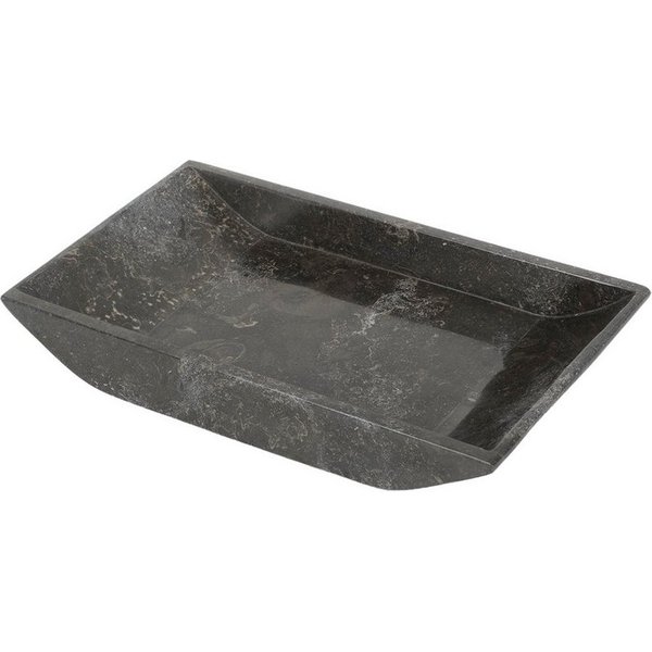 wohnfreuden Dekoschale Marmor Ablageschale schwarz rechteckig 30 cm, 1287