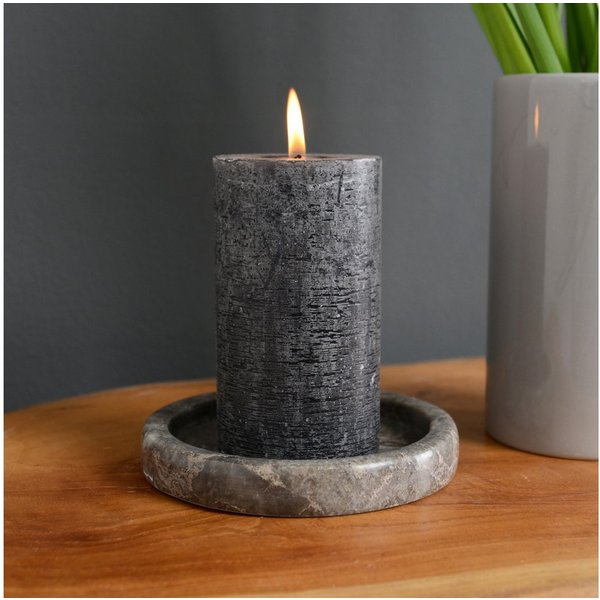 wohnfreuden Dekoschale Marmor Untersetzer 13 cm grau, 32985