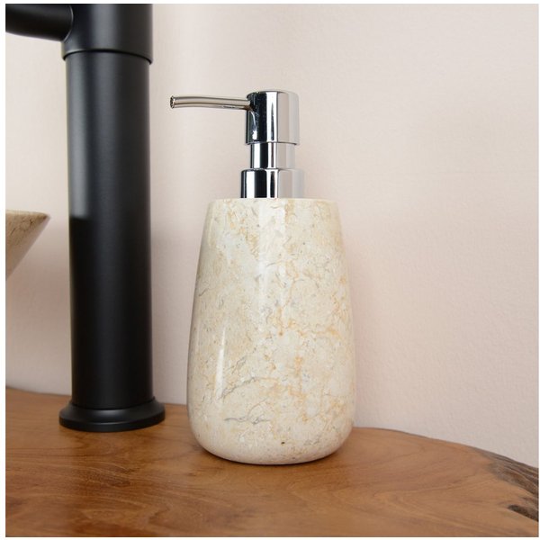 wohnfreuden Seifenspender Marmor Seifenspender Cara creme, 30831