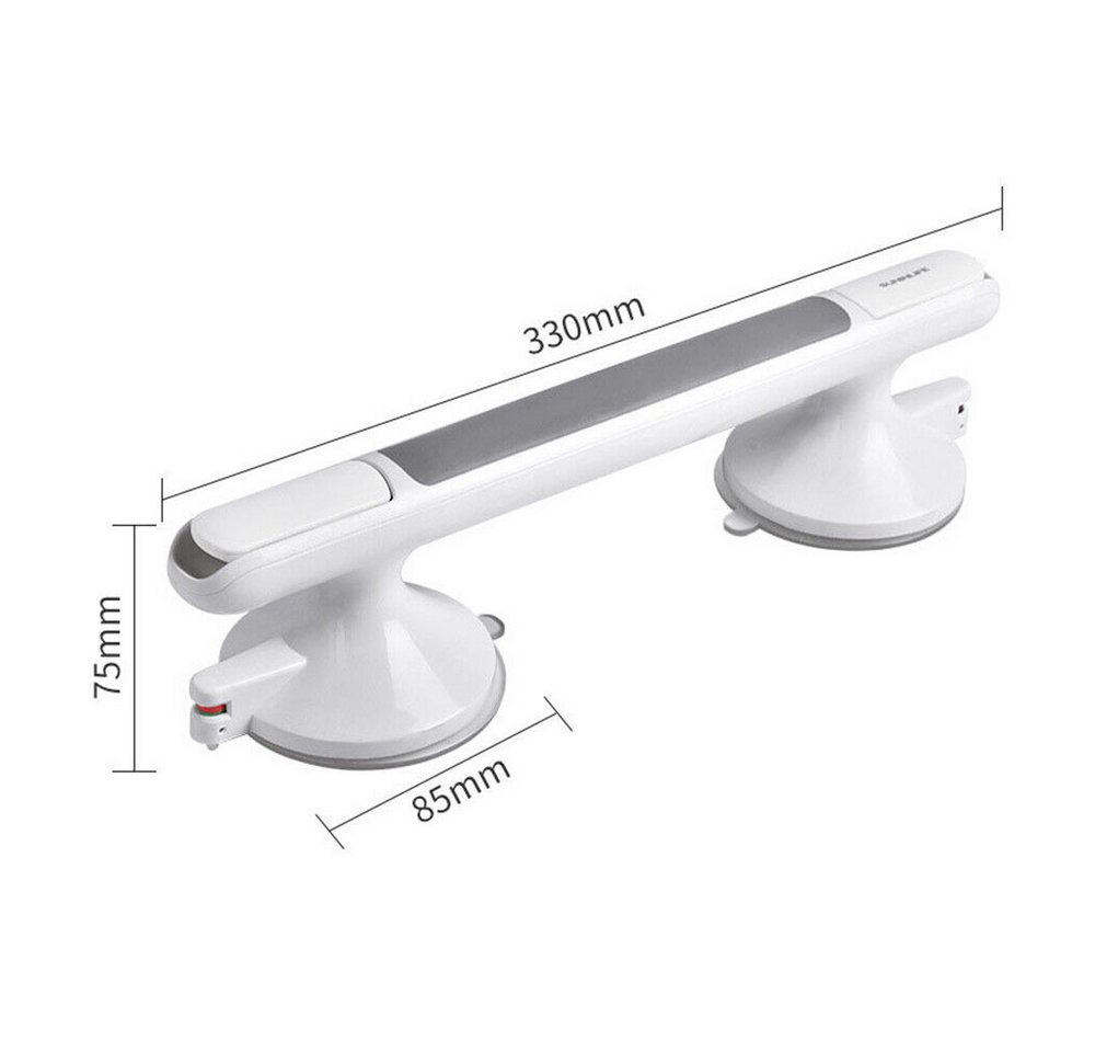 wohnTRAUM24 Haltegriff Dusche Handgriff Mobiler Haltegriff Wannengriff Badewannengriff, Duschgriff mit Saugnapf, Ohne Bohren, 33 x 8 cm – Bild 5 von 5