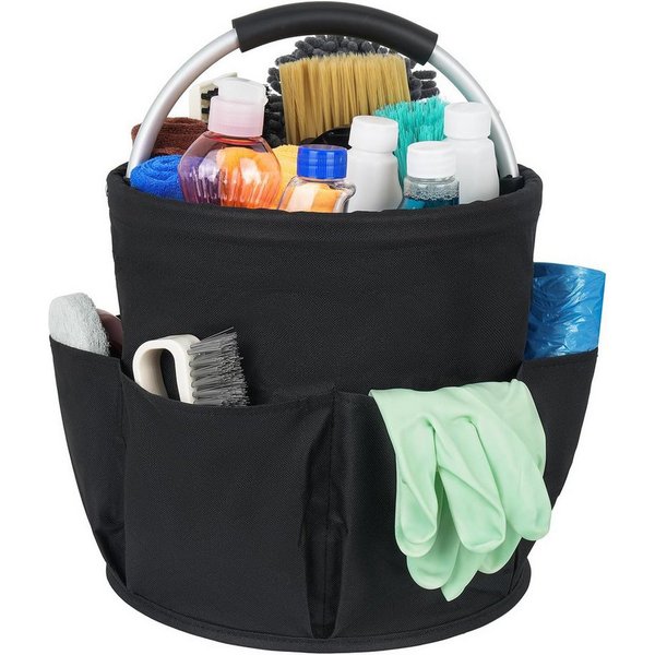 wohnTRAUM24 Organizer Putzmittel Organizer,Faltbarer Putztasche mit Griff und sechs Tasche, Reinigungstasche für Innenbereich,Garten,Badezimmer
