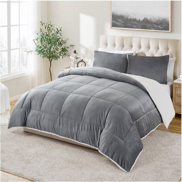 Wohndecke Sherpa Fleecedecke,Bettdecke 135x200cm,200x200cm Steppdecke, wohnTRAUM24