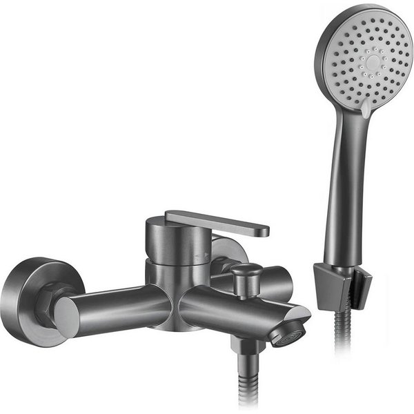 wohnwerk.idee Wannenarmatur Badewannenmischer Einhebelmischer mit Handbrause für Badewanne