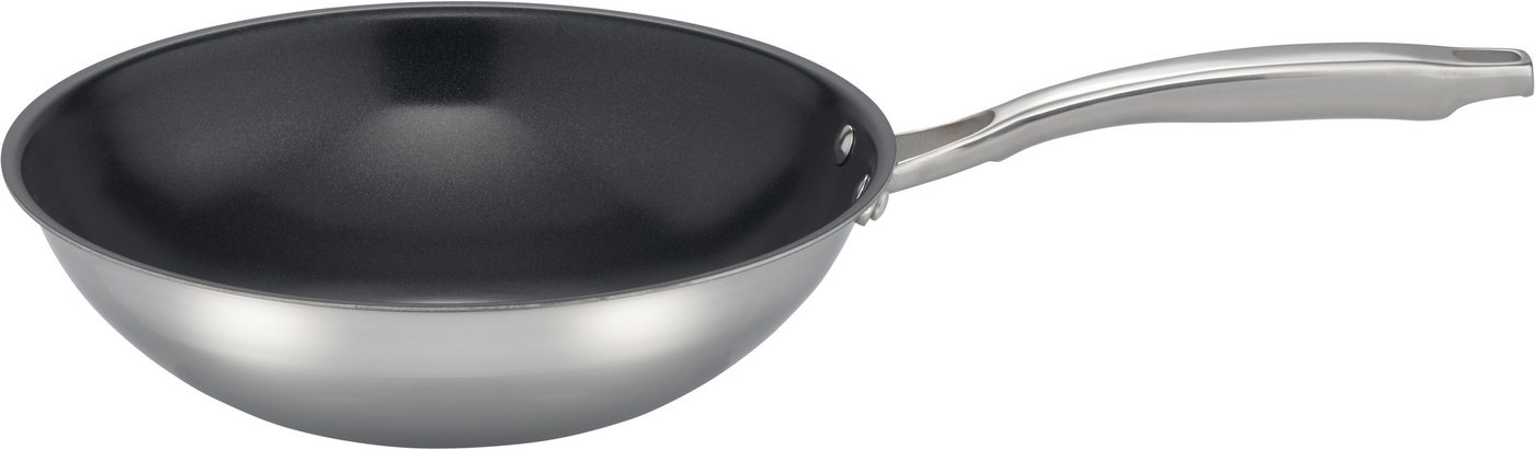 Hanseatic Wok hanseatic, Edelstahl, aus Dreischicht-Material mit Antihaft-Versiegelung, ø 28 cm, Induktion – Bild 2 von 5