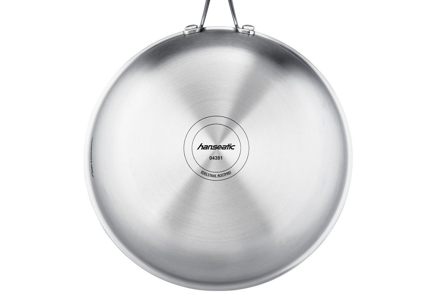 Hanseatic Wok hanseatic, Edelstahl, aus Dreischicht-Material mit Antihaft-Versiegelung, ø 28 cm, Induktion – Bild 4 von 5