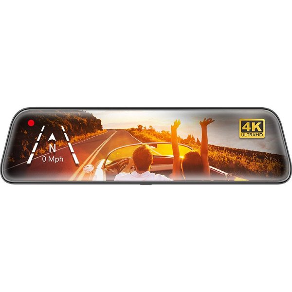 WOLFBOX Super-Nachtsicht Spiegel Dashcam (mit Vertikales Schwenken & Spiegelschwenken, mit 32 GB-Karte, GPS, 24-Stunden-Überwachung)