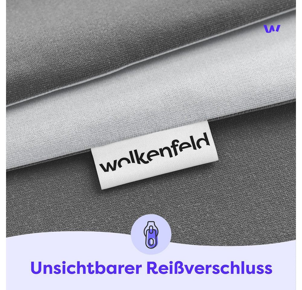 Wolkenfeld Bettwäsche Allergiker Bettwäsche, unfassbar weich, Microfaser, 3 teilig, 135x200 cm, 155x220 & Übergrößen I inkl. Kissenbezüge 80x80 I Uni – Bild 2 von 5