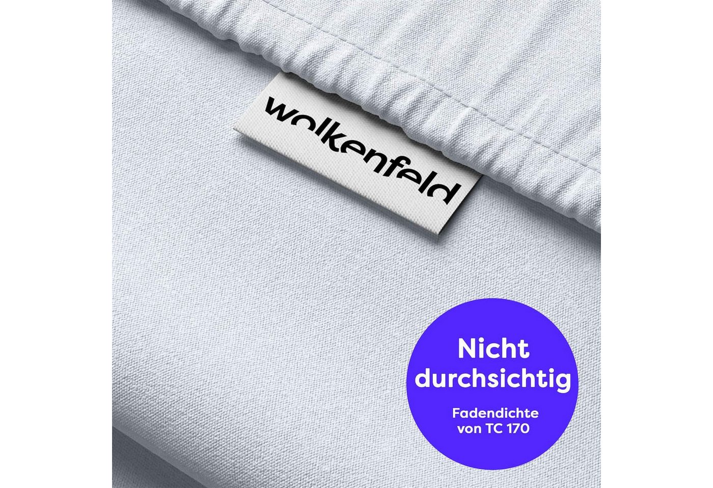 Wolkenfeld Bettwäsche Renforcé Bettwäsche Baumwolle - Natürlich weiches Schlafgefühl, Renforcé, 3 teilig, 135x200 cm, 155x220 & Übergrößen I inkl. Kissenbezüge  – Bild 4 von 5