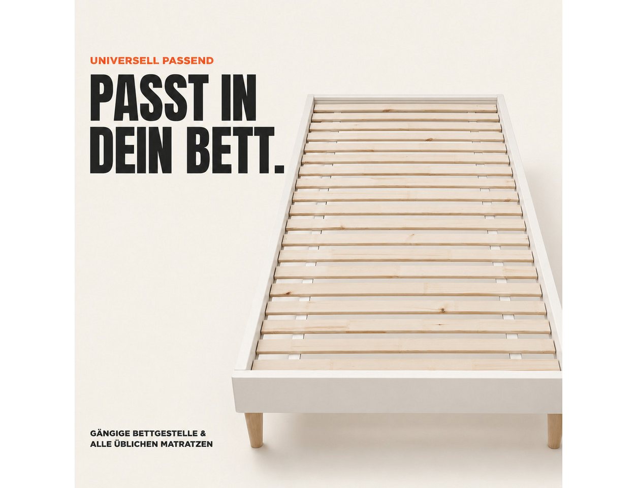 Lattenrost Rollrost 14 oder 23 Latten, 80x200, 90x200, 120x200, 140x200, Wolkenland, PREMIUM, 400kg Tragkraft, Universal, Hergestellt in Europa – Bild 5 von 5