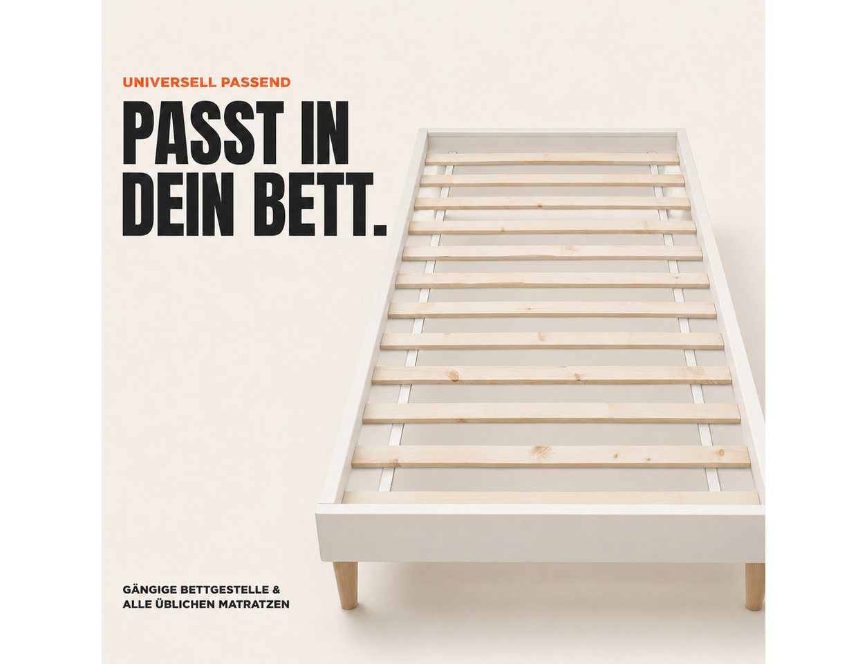 Lattenrost Rollrost 14 oder 23 Latten, 80x200, 90x200, 120x200, 140x200, Wolkenland, PREMIUM, 400kg Tragkraft, Universal, Hergestellt in Europa – Bild 5 von 5