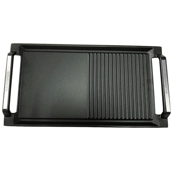 Wolkenstein Grillpfanne GP 1W, Gusseisen, Grillplatte Plancha Grillrost Teppanyaki