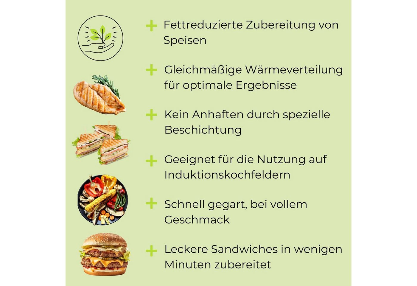 Wolkenstein Grillpfanne GP 1W, Gusseisen, Grillplatte Plancha Grillrost Teppanyaki – Bild 4 von 5